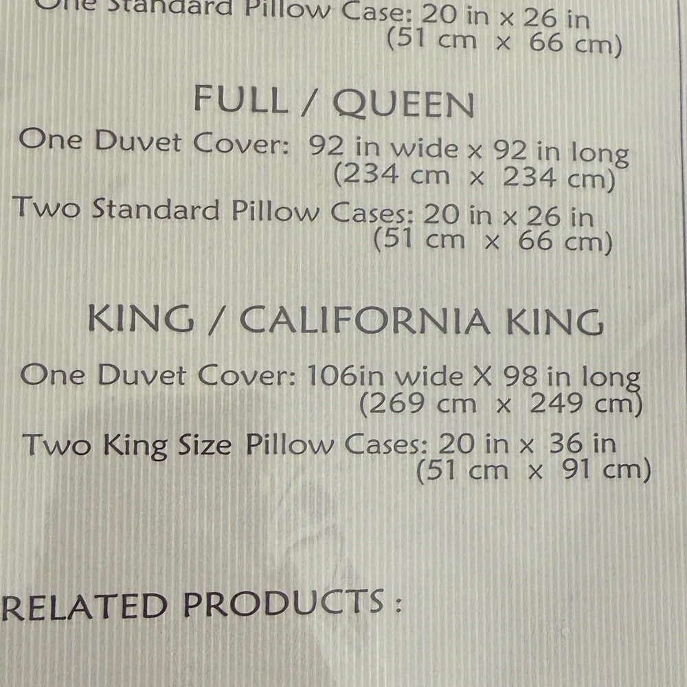 NEW Navy Blue Duvet Bed Cover Set - King/California King